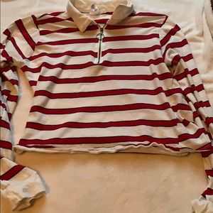 Cropped long sleeve zip shirt from Tilly’s